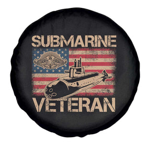 Navy Veteran Spare Tire Cover American Flag Submarine TS02 Print Your Wear
