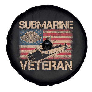 Navy Veteran Spare Tire Cover American Flag Submarine TS02 Print Your Wear