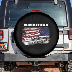 Navy Veteran Spare Tire Cover Bubblehead Submarine American Flag TS02 No hole Black Print Your Wear