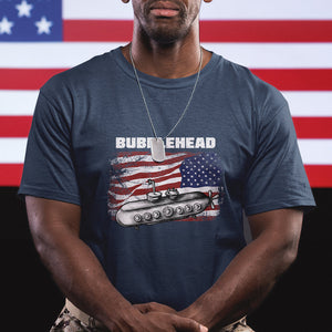 Navy Veteran T Shirt Bubblehead Submarine American Flag TS02 Printyourwear
