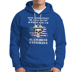 Navy Veteran Hoodie Submariner Skull American Flag TS02 Printyourwear
