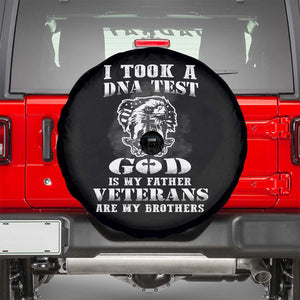 American Veteran Spare Tire Cover I Took A DNA Test God Is My Father Veterans Are My Brothers American Eagle TS02 Black Print Your Wear