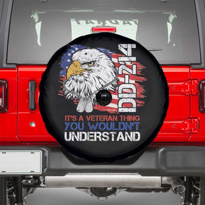 American Veteran Spare Tire Cover It's A Veteran Thing You Wouldn't Understand US Eagle DD-214 TS02 Black Print Your Wear