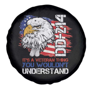 American Veteran Spare Tire Cover It's A Veteran Thing You Wouldn't Understand US Eagle DD-214 TS02 Print Your Wear