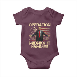 Operation Midnight Hammer Baby Onesie We The People 1776 American Flag TS02 Maroon Print Your Wear