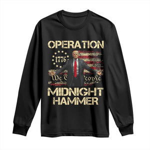 Operation Midnight Hammer Long Sleeve Shirt We The People 1776 American Flag TS02 Black Print Your Wear