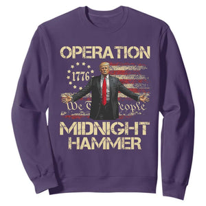 Operation Midnight Hammer Sweatshirt We The People 1776 American Flag TS02 Purple Print Your Wear