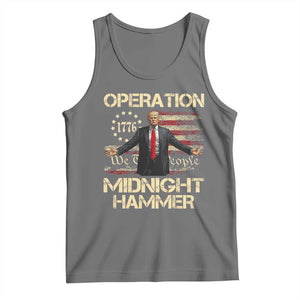 Operation Midnight Hammer Tank Top We The People 1776 American Flag TS02 Black Heather Print Your Wear