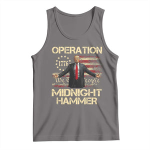 Operation Midnight Hammer Tank Top We The People 1776 American Flag TS02 Deep Heather Print Your Wear
