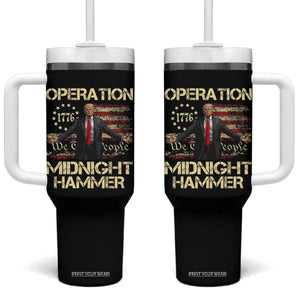 Operation Midnight Hammer Tumbler With Handle We The People 1776 American Flag TS02 One Size: 40 oz Black Print Your Wear
