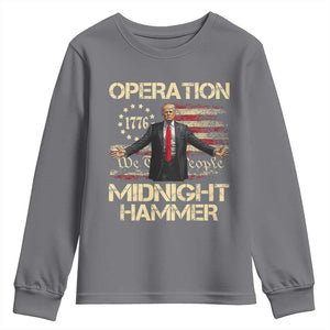 Operation Midnight Hammer Youth Sweatshirt We The People 1776 American Flag TS02 Charcoal Print Your Wear