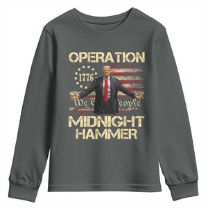 Operation Midnight Hammer Youth Sweatshirt We The People 1776 American Flag TS02 Dark Heather Print Your Wear