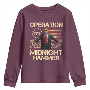 Operation Midnight Hammer Youth Sweatshirt We The People 1776 American Flag TS02 Maroon Print Your Wear