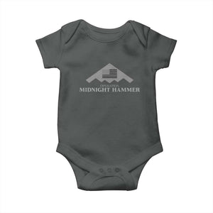 Operation Midnight Hammer Baby Onesie Stealth Patriot TS02 Dark Heather Print Your Wear