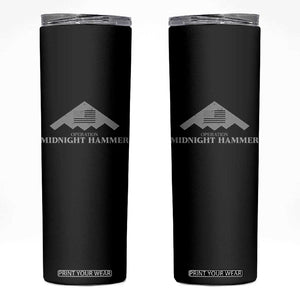 Operation Midnight Hammer Skinny Tumbler Stealth Patriot TS02 Black Print Your Wear