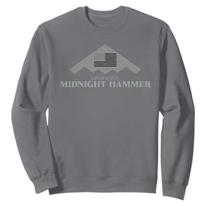 Operation Midnight Hammer Sweatshirt Stealth Patriot TS02 Charcoal Print Your Wear