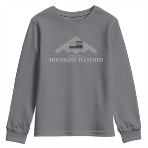 Operation Midnight Hammer Youth Sweatshirt Stealth Patriot TS02 Charcoal Print Your Wear