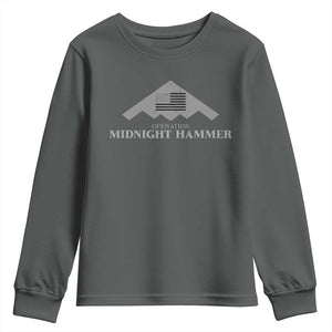 Operation Midnight Hammer Youth Sweatshirt Stealth Patriot TS02 Dark Heather Print Your Wear