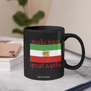 Make Iran Great Again Coffee Mug Vintage Lion and Sun Flag Patriotic Iranian Pride TS02 Print Your Wear
