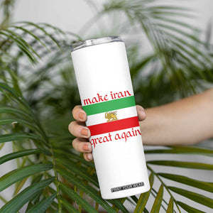 Make Iran Great Again Skinny Tumbler Vintage Lion and Sun Flag Patriotic Iranian Pride TS02 Print Your Wear