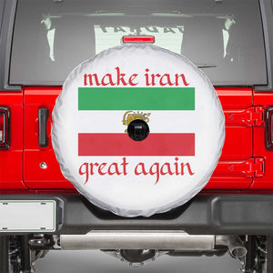 Make Iran Great Again Spare Tire Cover Vintage Lion and Sun Flag Patriotic Iranian Pride TS02 White Print Your Wear