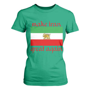 Make Iran Great Again T Shirt For Women Vintage Lion and Sun Flag Patriotic Iranian Pride TS02 Irish Green Print Your Wear