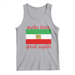 Make Iran Great Again Tank Top Vintage Lion and Sun Flag Patriotic Iranian Pride TS02 Athletic Heather Print Your Wear