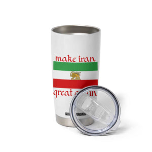 Make Iran Great Again Tumbler Cup Vintage Lion and Sun Flag Patriotic Iranian Pride TS02 Print Your Wear