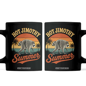 Hot Jimothy Summer Retro Sunset Beach Graphic Coffee Mug Funny Viral Seattle Raccoon Meme
