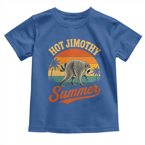 Hot Jimothy Summer Retro Sunset Beach Graphic Toddler T Shirt Funny Viral Seattle Raccoon Meme
