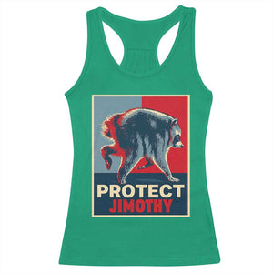 Protect Jimothy Seattle Raccoon Supporter Racerback Tank Top Hope Style Poster Parody Graphic
