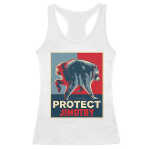 Protect Jimothy Seattle Raccoon Supporter Racerback Tank Top Hope Style Poster Parody Graphic