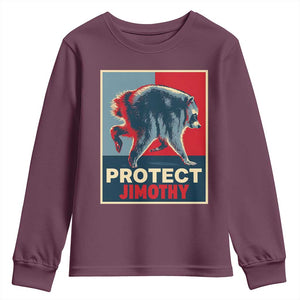 Protect Jimothy Seattle Raccoon Supporter Youth Sweatshirt Hope Style Poster Parody Graphic