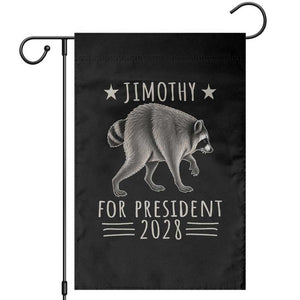 Jimothy For President 2028 Parody Garden Flag Funny Viral Seattle Raccoon Lover