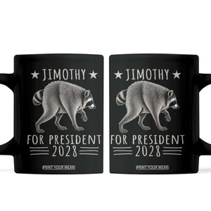 Jimothy For President 2028 Parody Coffee Mug Funny Viral Seattle Raccoon Lover