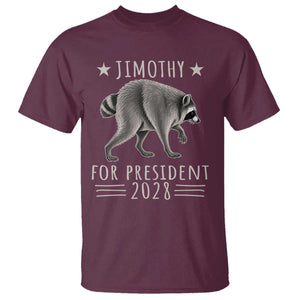 Jimothy For President 2028 Parody T Shirt Funny Viral Seattle Raccoon Lover