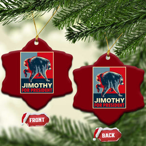 Jimothy For President Parody Ceramic Ornament Hope Style Viral Seattle Raccoon Graphic