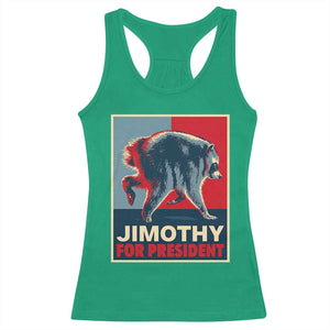 Jimothy For President Parody Racerback Tank Top Hope Style Viral Seattle Raccoon Graphic