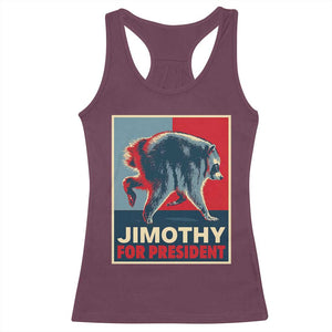 Jimothy For President Parody Racerback Tank Top Hope Style Viral Seattle Raccoon Graphic