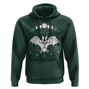 Halloween Bat Hoodie Stay Spooky Witchy Celestial Dark Academia TS02 Dark Forest Green Print Your Wear