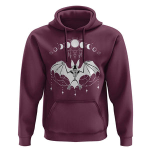 Halloween Bat Hoodie Stay Spooky Witchy Celestial Dark Academia TS02 Maroon Print Your Wear