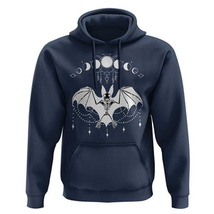 Halloween Bat Hoodie Stay Spooky Witchy Celestial Dark Academia TS02 Navy Print Your Wear