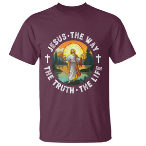 Jesus T Shirt The Way The Truth The Life TS02 Maroon Printyourwear