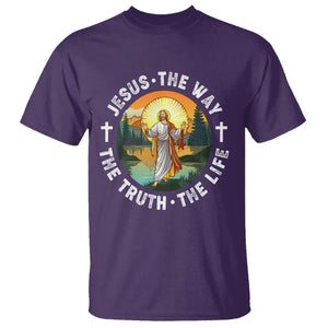 Jesus T Shirt The Way The Truth The Life TS02 Purple Printyourwear
