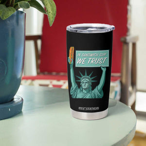 In Sandwich Guy We Trust Tumbler Cup Funny Liberty with Baguette Parody Graphic Political Satire TS02 Print Your Wear