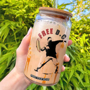 Free DC Sandwich Toss Glass Can Washington DC Political Satire TS02 White Print Your Wear