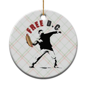 Free DC Sandwich Toss Ceramic Ornament Washington DC Political Satire TS02 1pc Christmas Plaid Print Your Wear