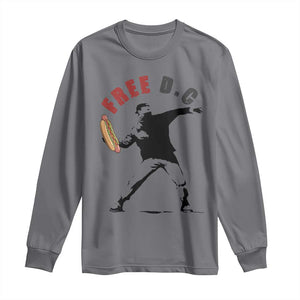 Free DC Sandwich Toss Long Sleeve Shirt Washington DC Political Satire TS02 Charcoal Print Your Wear