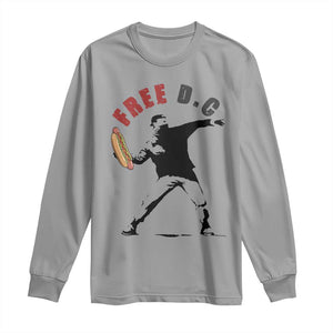 Free DC Sandwich Toss Long Sleeve Shirt Washington DC Political Satire TS02 Sport Gray Print Your Wear