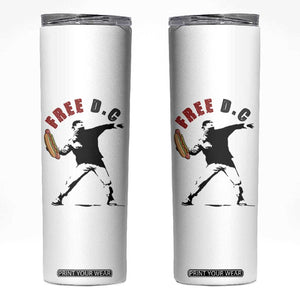 Free DC Sandwich Toss Skinny Tumbler Washington DC Political Satire TS02 White Print Your Wear